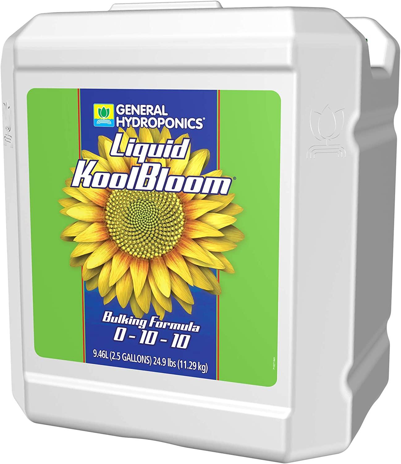 General Hydroponics Liquid KoolBloom 0-10-10, Promotes Intense Flowering, Helps Facilitate Buland Ripening in Annuals, Use in Hydroponics, Soil, and Coco Coir - Concentrate, 2.5 gal