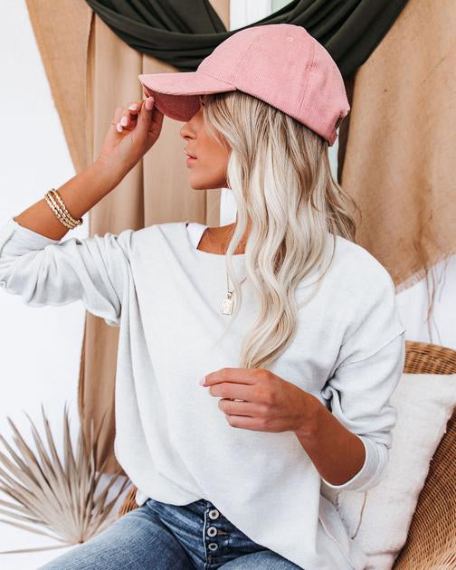 Mitt Corduroy Baseball Hat - Light Mauve