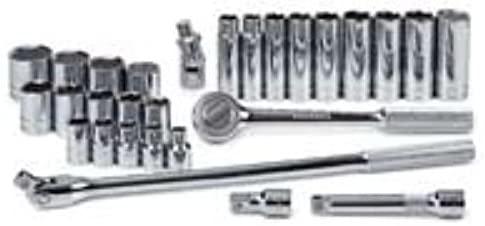 Sk Hand Tool LLC 4128-6 28 Pc Mix 1/2" Dr 6 Pt Chrome Socket Set