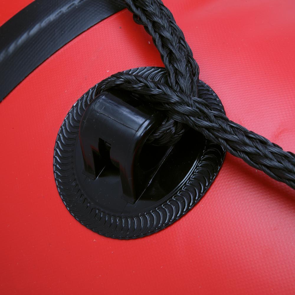 ankishi Camping Survivals 10ft PVC 330kg Water Adult Assault Boat Red Black