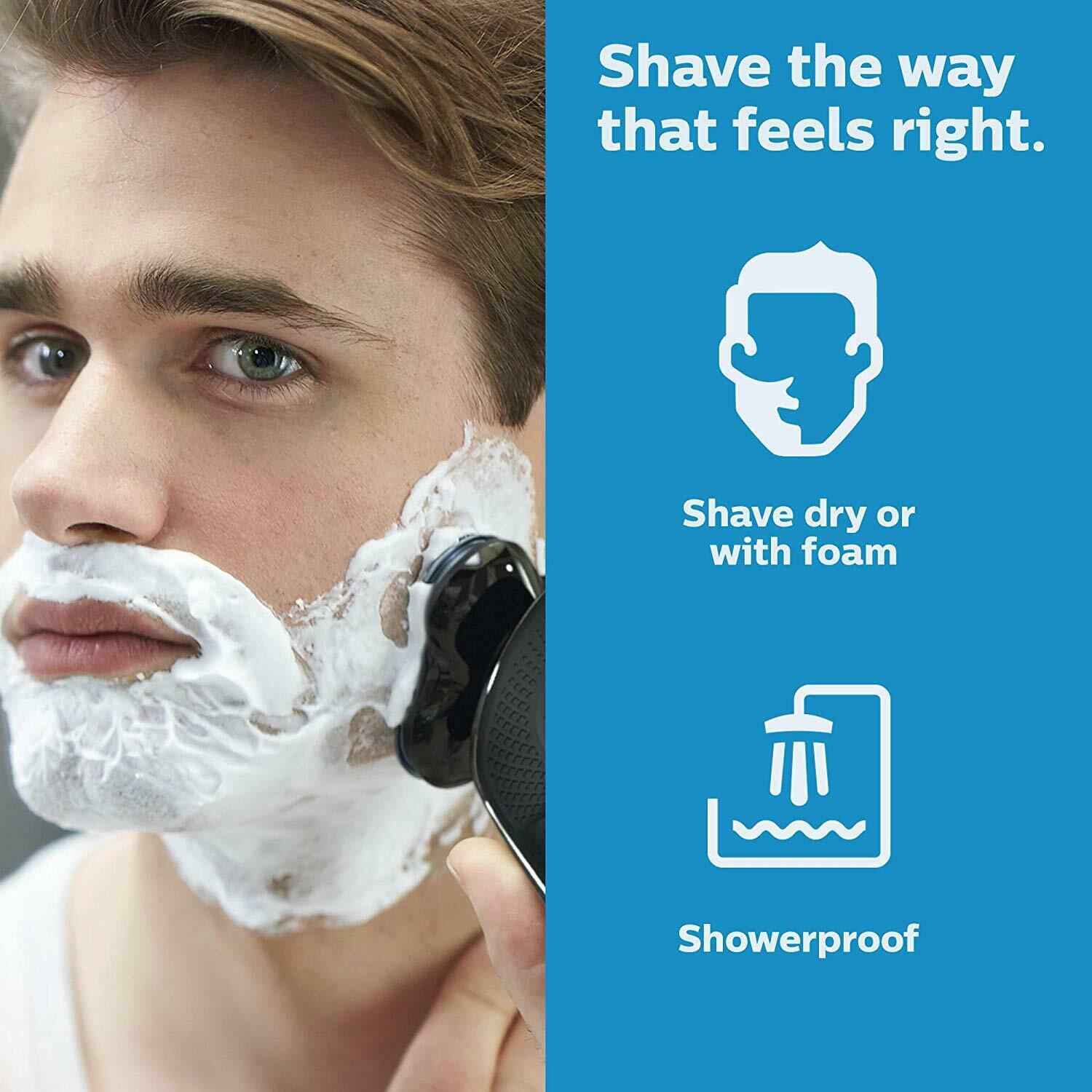Beard Shaver Philips Norelco Face Shaving Machine Electric Trimmer Wet Dry Black