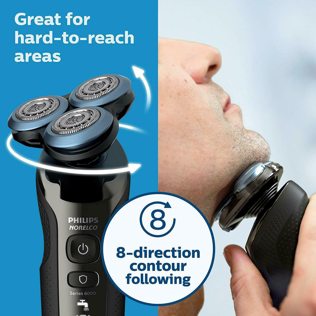 Beard Shaver Philips Norelco Face Shaving Machine Electric Trimmer Wet Dry Black