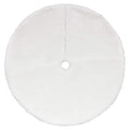 48 in. Plush White Faux Fur Christmas Tree Skirt