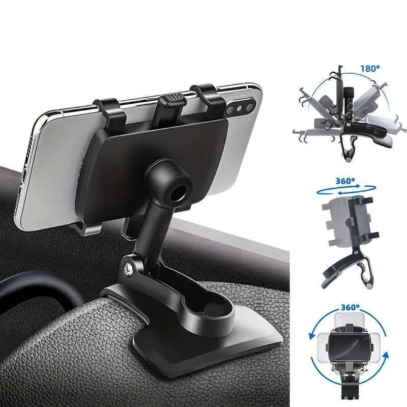 Angle-Adjustable Car Phone Mount: Rotate &amp; Secure Your Phone For Easy Accessibility