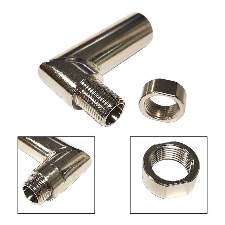 M18*1.5 Oxygen Spacer Sensor Angled Extender 90 Degree O2 Bung Extension Generic