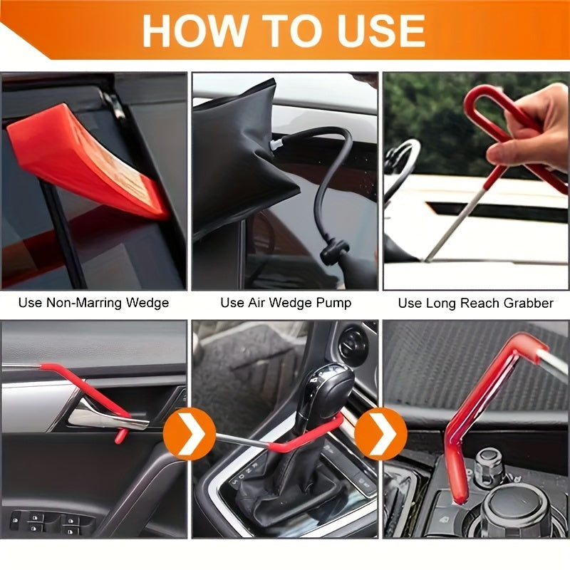Car Repair Tool Kit Portable Automotive Tool Set  With Carrying Bag For Cars &amp; Trucks  Professional Emergency Car Tools Door Dent Repair Tool