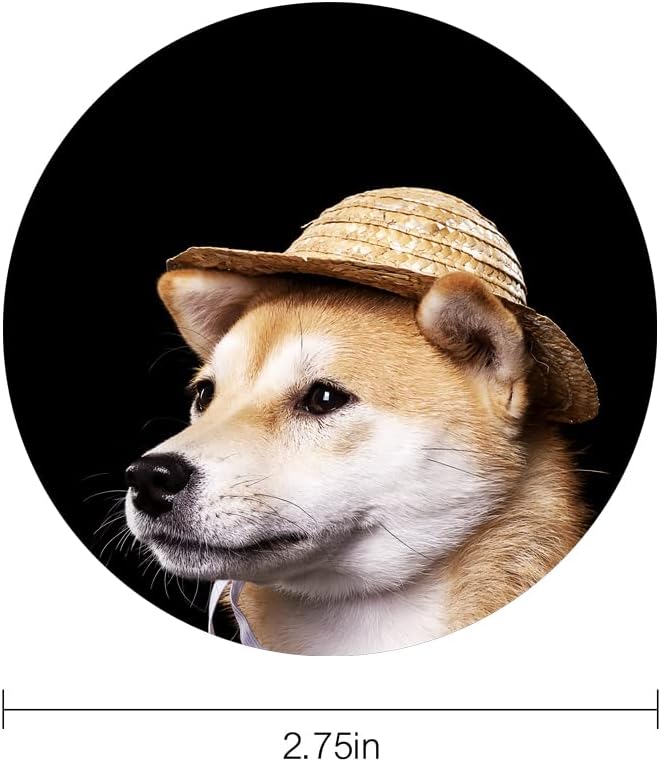 Car Coasters 2PCS 2.75" Car Cup Holder Coasters Cute Dog Animal Non-Slip Universal Insert for Most Car Interior Car Accessory for Women Girl Dog Lovers Gifts by FLYEEGO