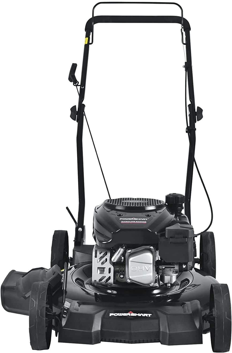 PowerSmart Gas Lawn Mower, 21-inch & 170CC, Gas Powered Push Lawn Mower with 4-Stroke Engine, 2-in-1 Mulching Lawn Mower, 5 Adjustable Cutting Heights (1.18''-3.00'' )