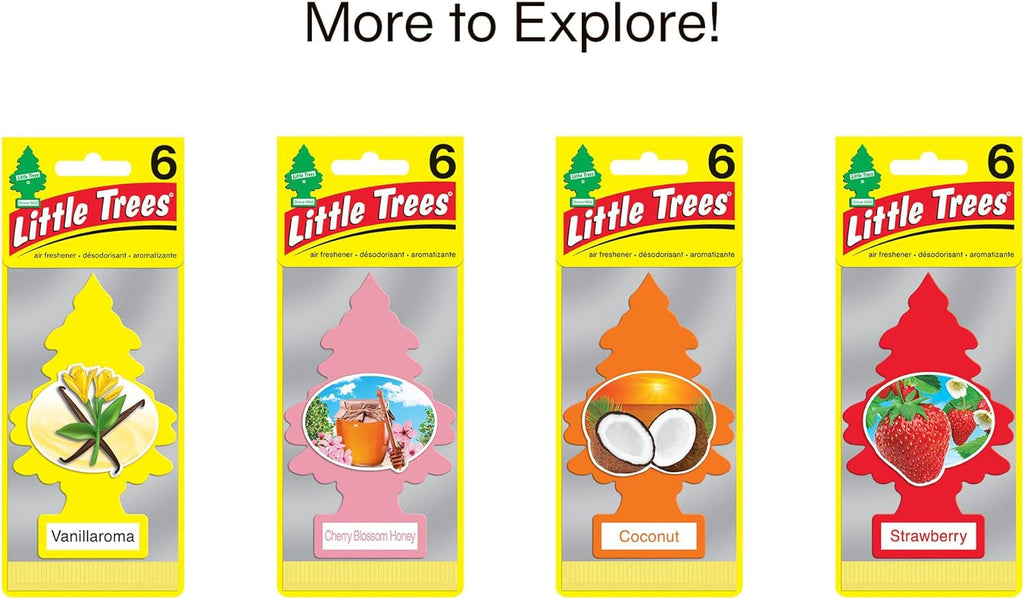 LITTLE TREES Air Fresheners Car Air Freshener. Hanging Tree Provides Long Lasting Scent for Auto or Home. Bubble Gum, 24 Air Fresheners