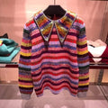 luxury rainbow sequins pullover