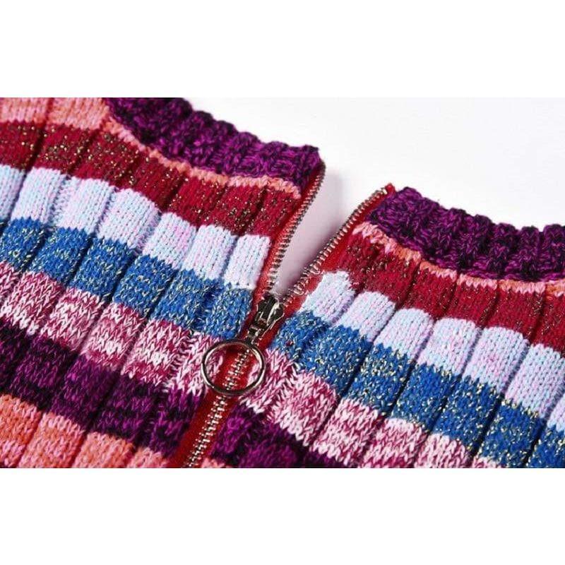 luxury rainbow sequins pullover