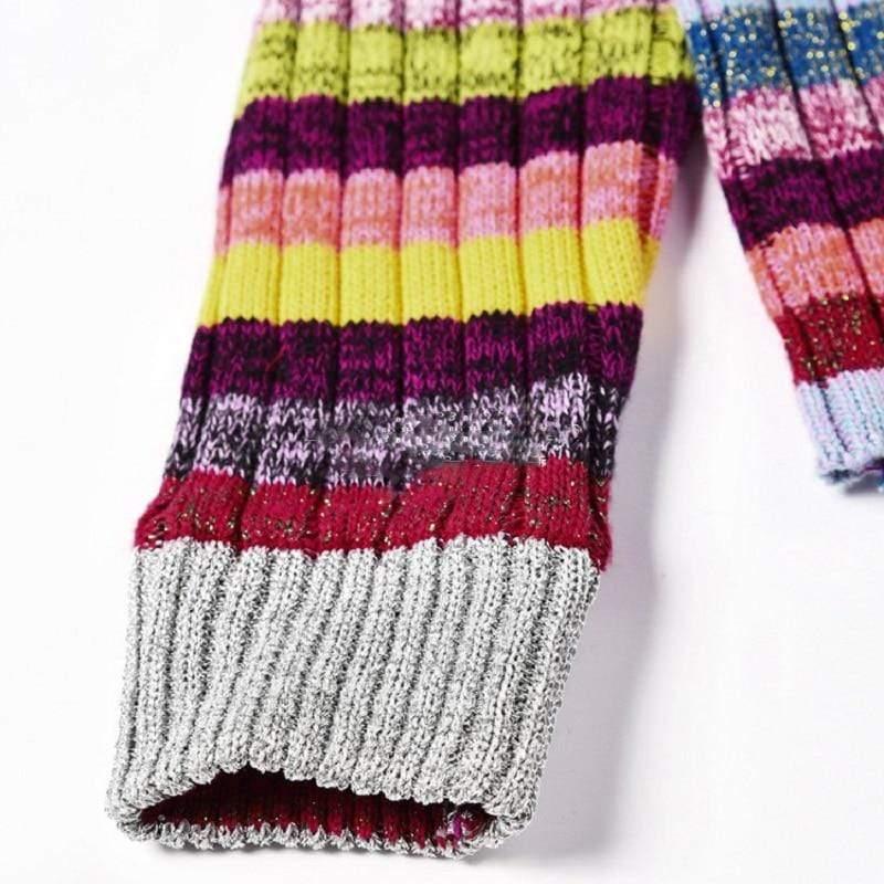 luxury rainbow sequins pullover