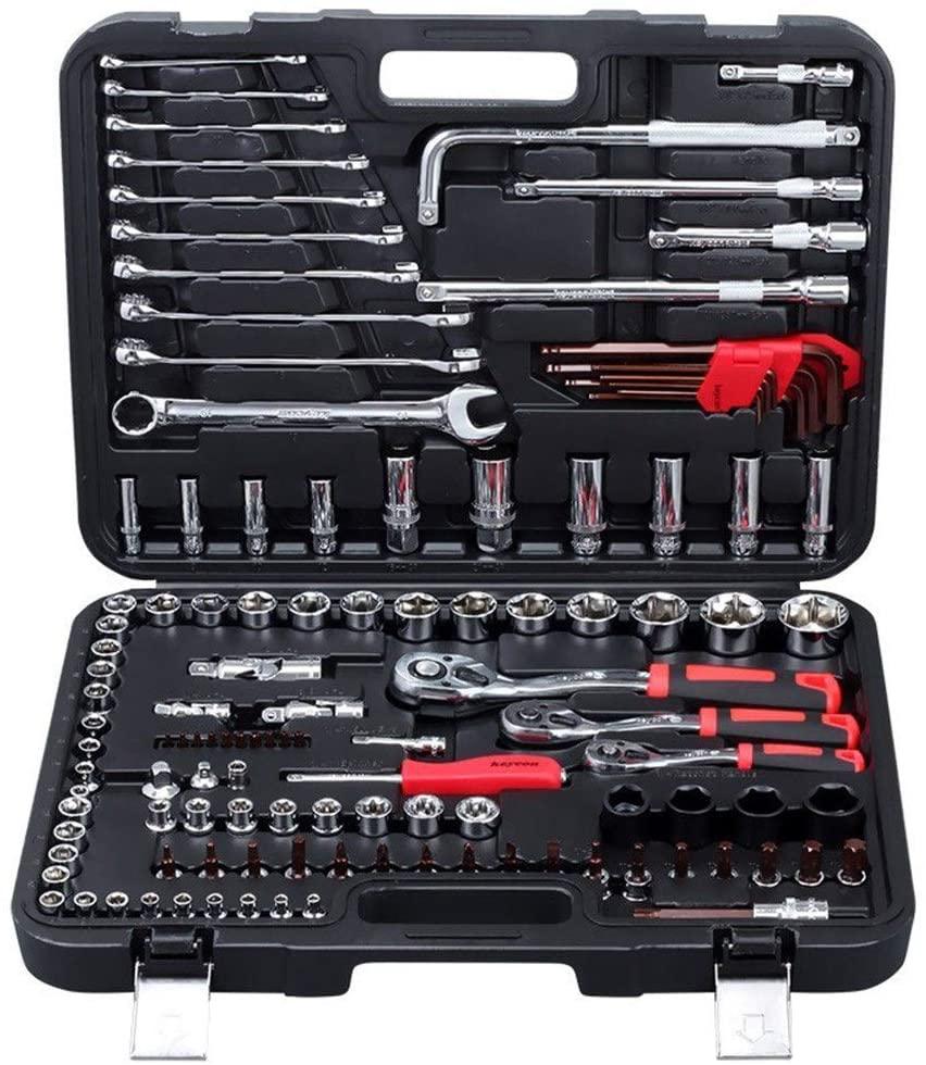 BINGFANG-W Wrench 120pcs Socket Set Car Repair Tool Auto Hand Tool Kit Ratchet Set Torque Wrench Chrome Vanadium Steel Auto Tools Repair Tools Tools