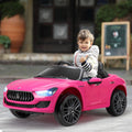Jaxpety Kids Ride On Car 12V Rechargeable Toy Vehicle w/ MP3 Remote Pink Maserati License