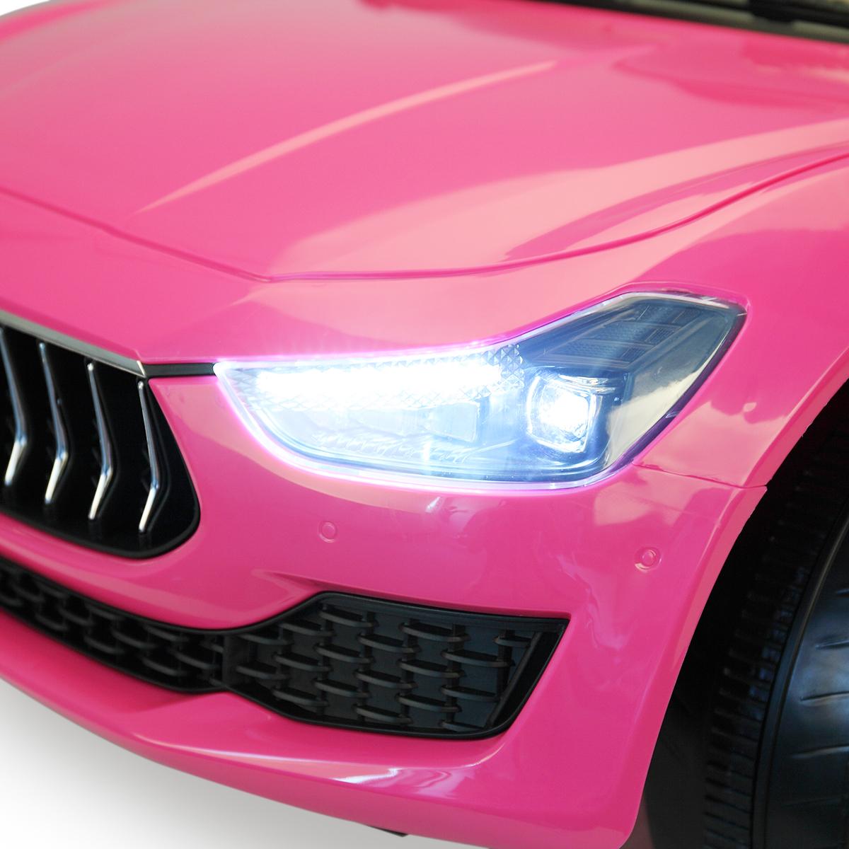 Jaxpety Kids Ride On Car 12V Rechargeable Toy Vehicle w/ MP3 Remote Pink Maserati License