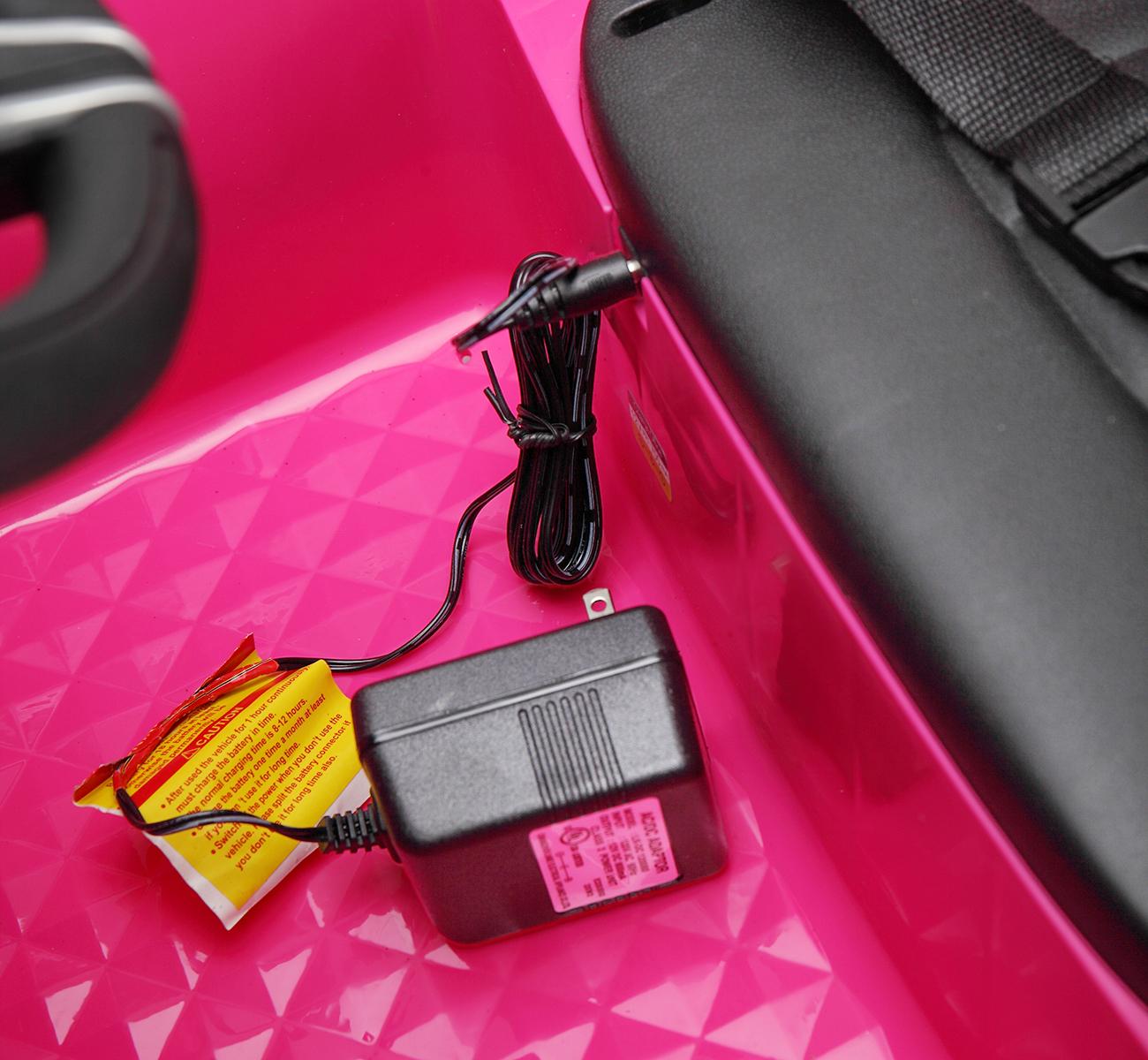 Jaxpety Kids Ride On Car 12V Rechargeable Toy Vehicle w/ MP3 Remote Pink Maserati License