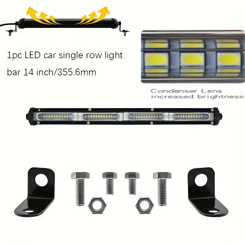 LED Work Light Ultra-thin Single Row LED Light Bar Suitable For Off-road 4x4 Car SUV Trucks Tractor Boat Fog Lights 12V/24V Spot Flood Light Bar