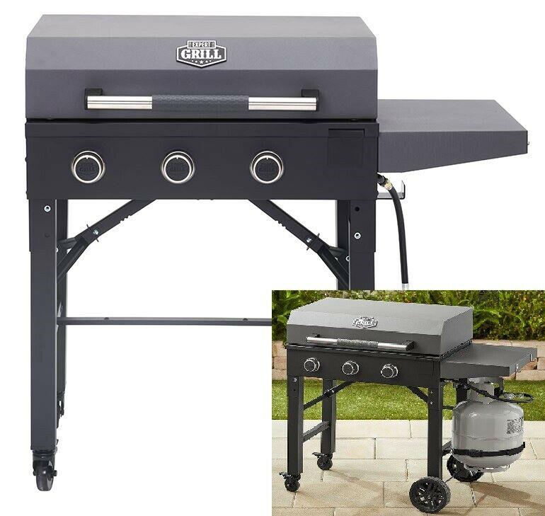 Grill Propane Gas Griddle 28 Inch Portable 3 Burner Grease Management System New