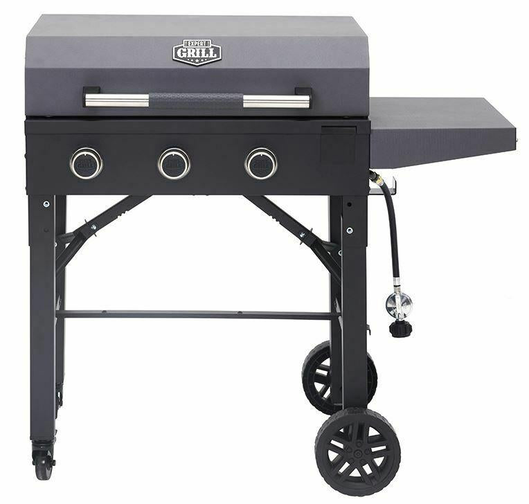 Grill Propane Gas Griddle 28 Inch Portable 3 Burner Grease Management System New