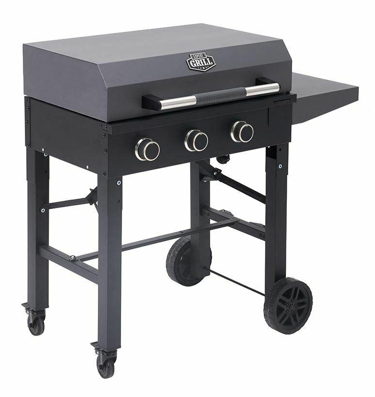 Grill Propane Gas Griddle 28 Inch Portable 3 Burner Grease Management System New