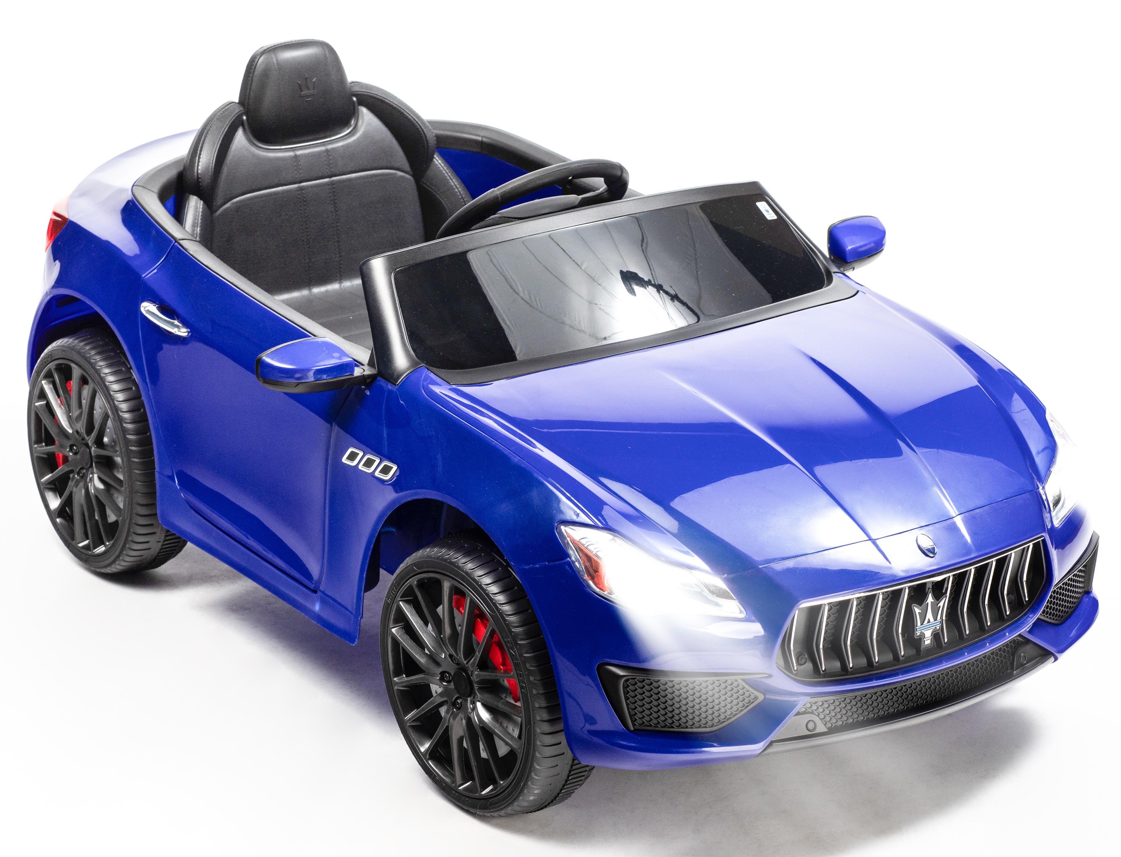 6 Volt Blue Maserati Exotic Rideon Car - High Quality Car with attention to detail! Worlights and opening doors