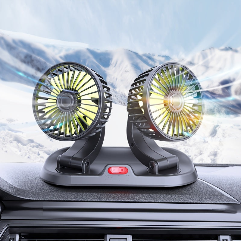 Stay Cool This Summer: Get the Multi-Functional Car Mini Double-Headed Fan!