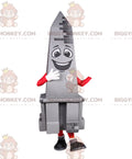 Smiling Gray Obelisk BIGGYMONKEYMascot Costume. Obelisk Costume