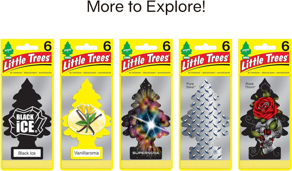 LITTLE TREES Air Fresheners Car Air Freshener. Hanging Tree Provides Long Lasting Scent for Auto or Home. Gold, 24 Air Fresheners
