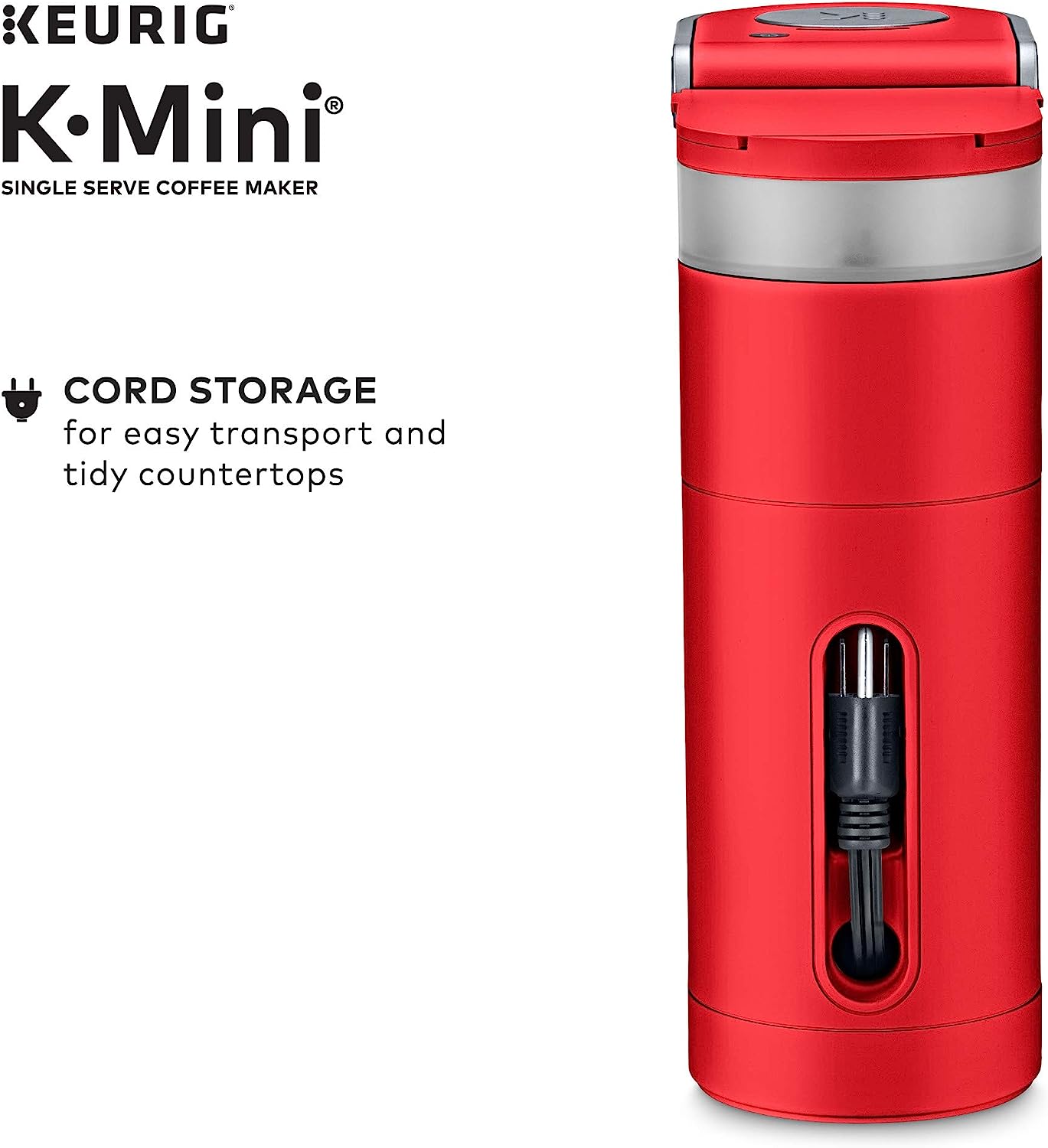 Keurig K-Mini Single Serve K-Cup Pod Coffee Maker, Poppy Red