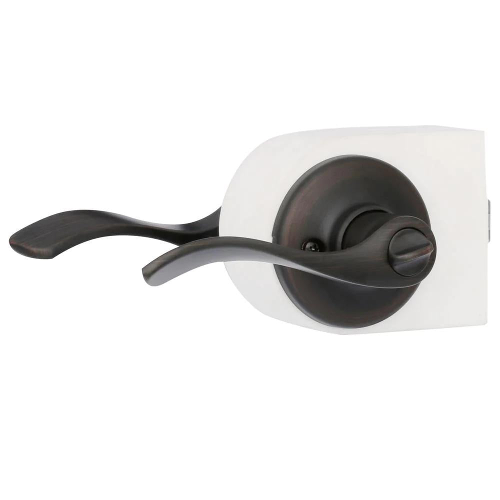 Balboa Venetian Bronze Privacy Bed/Bath Door Lever (8-Pack)