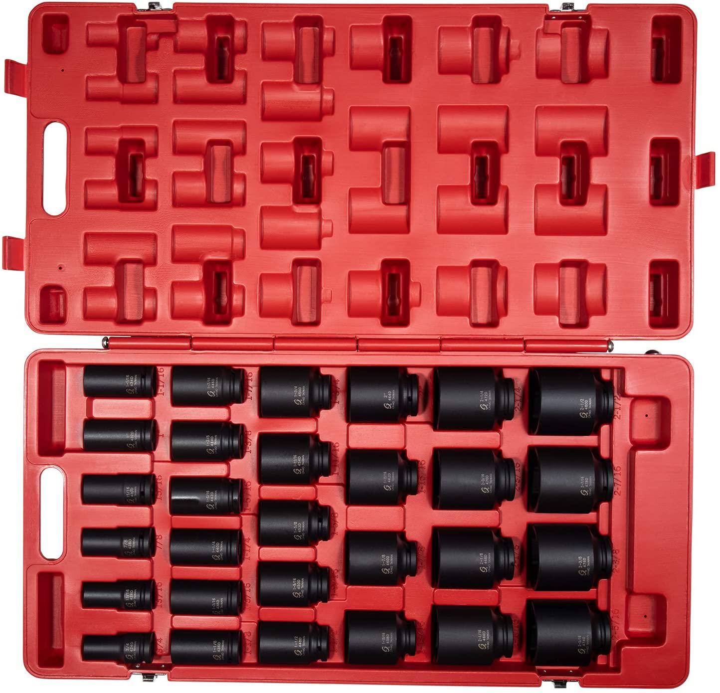 Sunex 4695 3/4-Inch Drive SAE Deep  Socket Set, 29-Piece