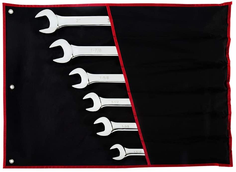 Sunex 9937 6 Pc. Super Jumbo Ratcheting Wrench Set (Includes Roll-Case)