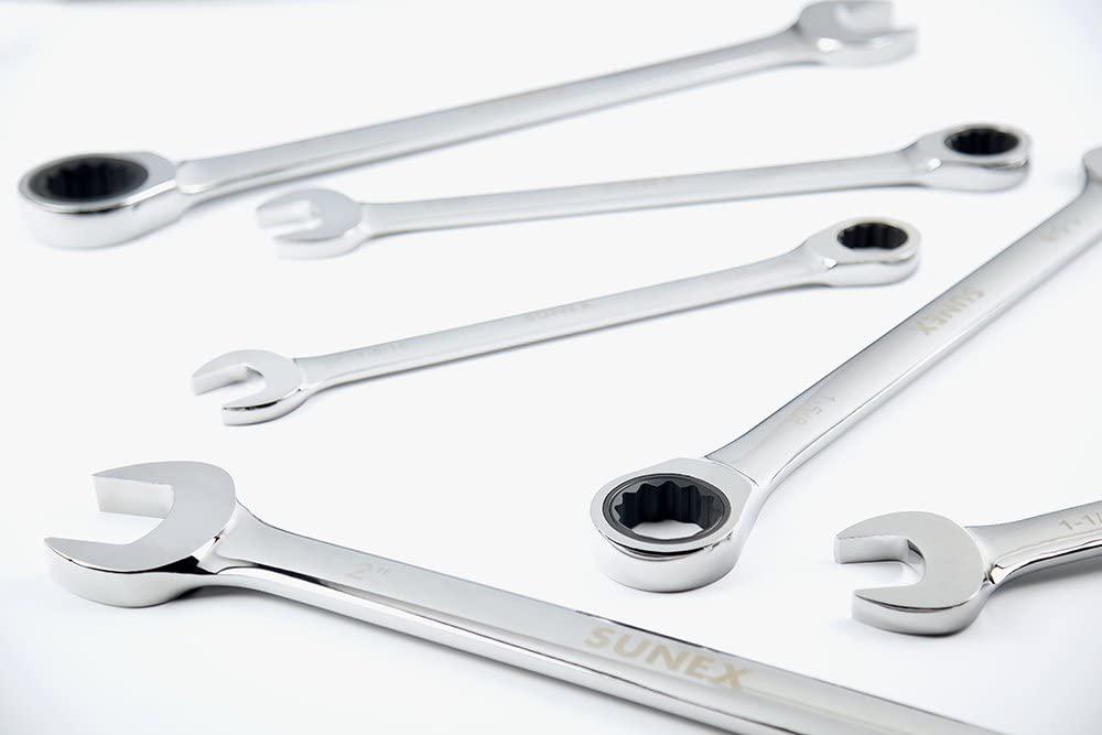 Sunex 9937 6 Pc. Super Jumbo Ratcheting Wrench Set (Includes Roll-Case)