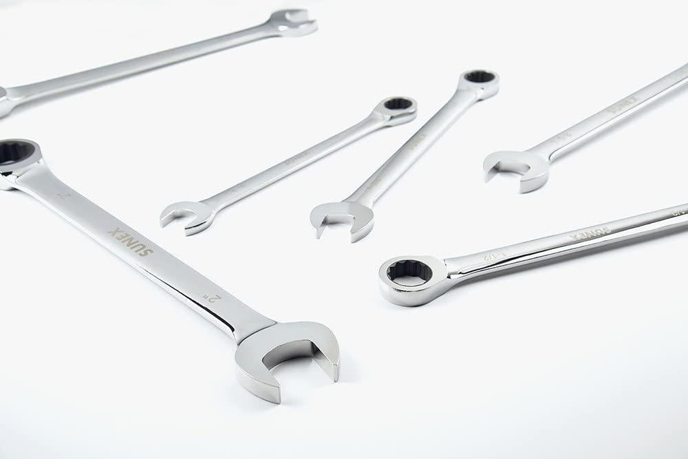 Sunex 9937 6 Pc. Super Jumbo Ratcheting Wrench Set (Includes Roll-Case)