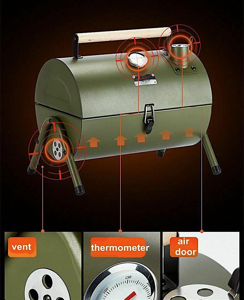 Portable Outdoor Bbq Grill Patio Camping Picnic Barbecue Stove Suitable For 3-5