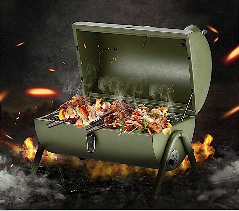 Portable Outdoor Bbq Grill Patio Camping Picnic Barbecue Stove Suitable For 3-5