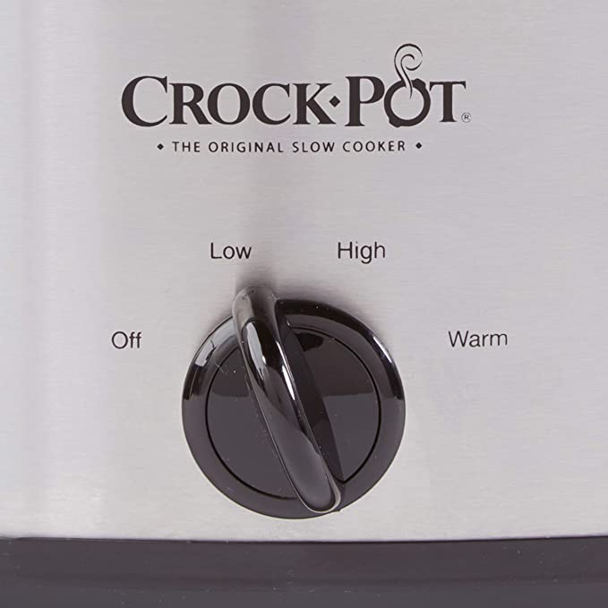 crock-pot 7 quart oval manual slow cooker, stainless steel (scv700-s-br)