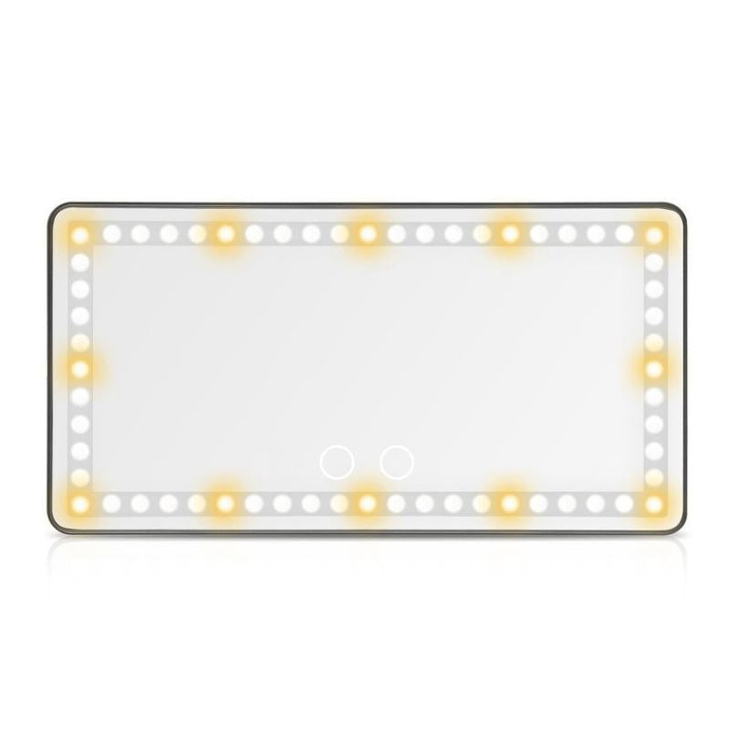 Rechargeable LED Car Makeup Mirror - Sun Visor Mirror With Fill Light For Beauty On-the-Go!