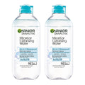 Garnier SkinActive Micellar Water For Waterproof Makeup, Facial Cleanser &amp; Makeup Remover, 13.5 Fl Oz (400mL), 2 Count (Packaging May Vary)
