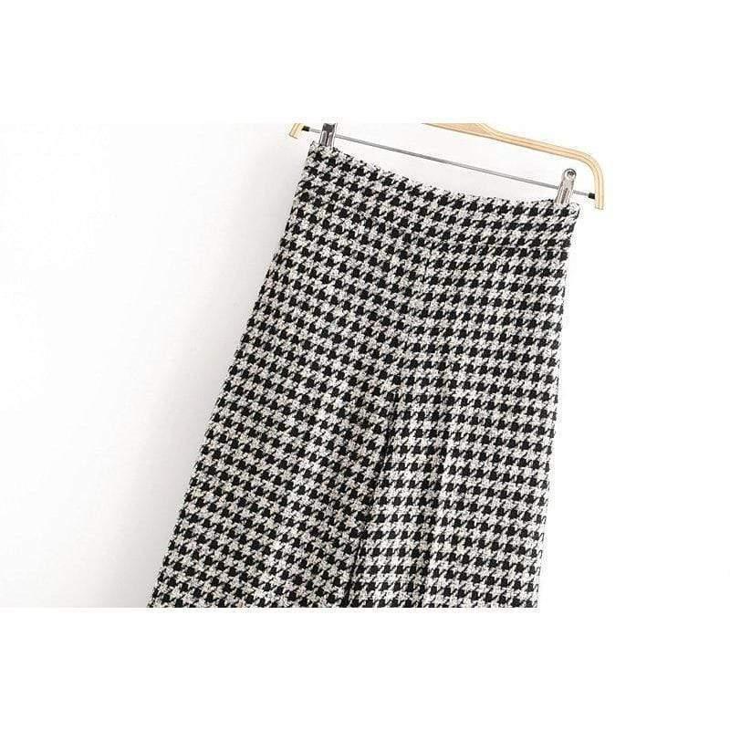 plaid tweed pants