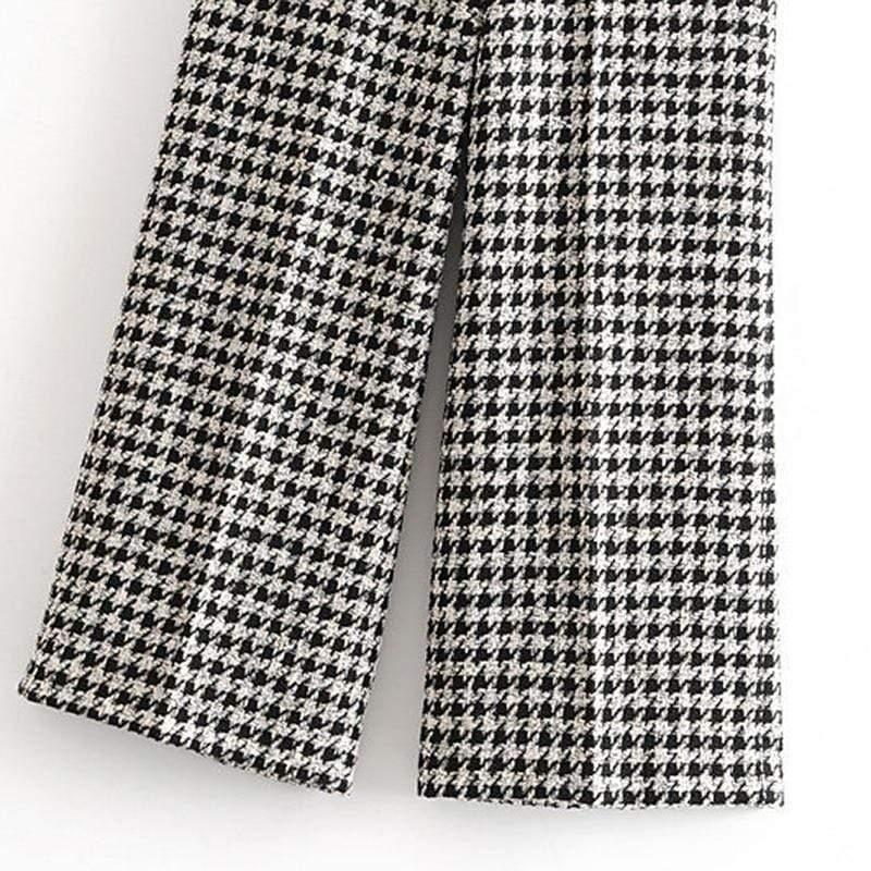plaid tweed pants