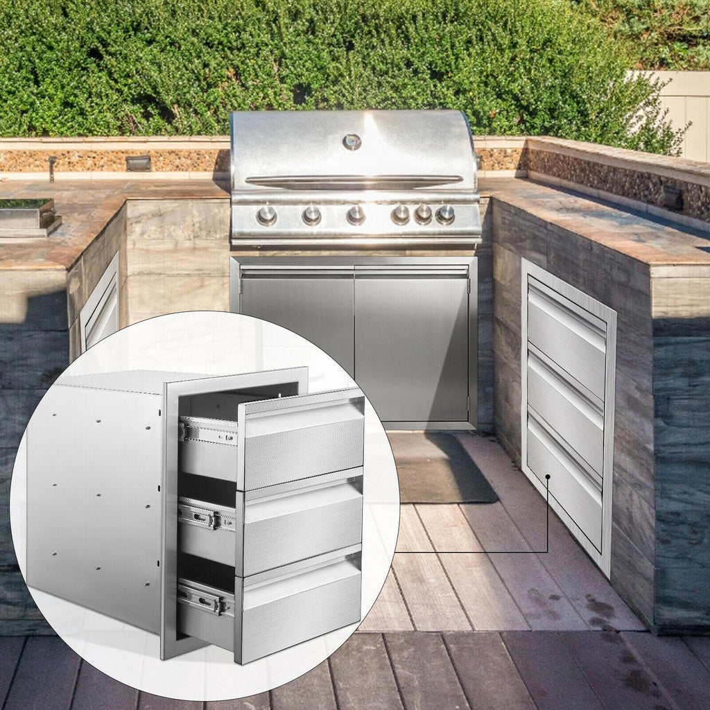 Kitchen/bbq Island  Steel Drawer Cabinet Combination StoraOutdoor