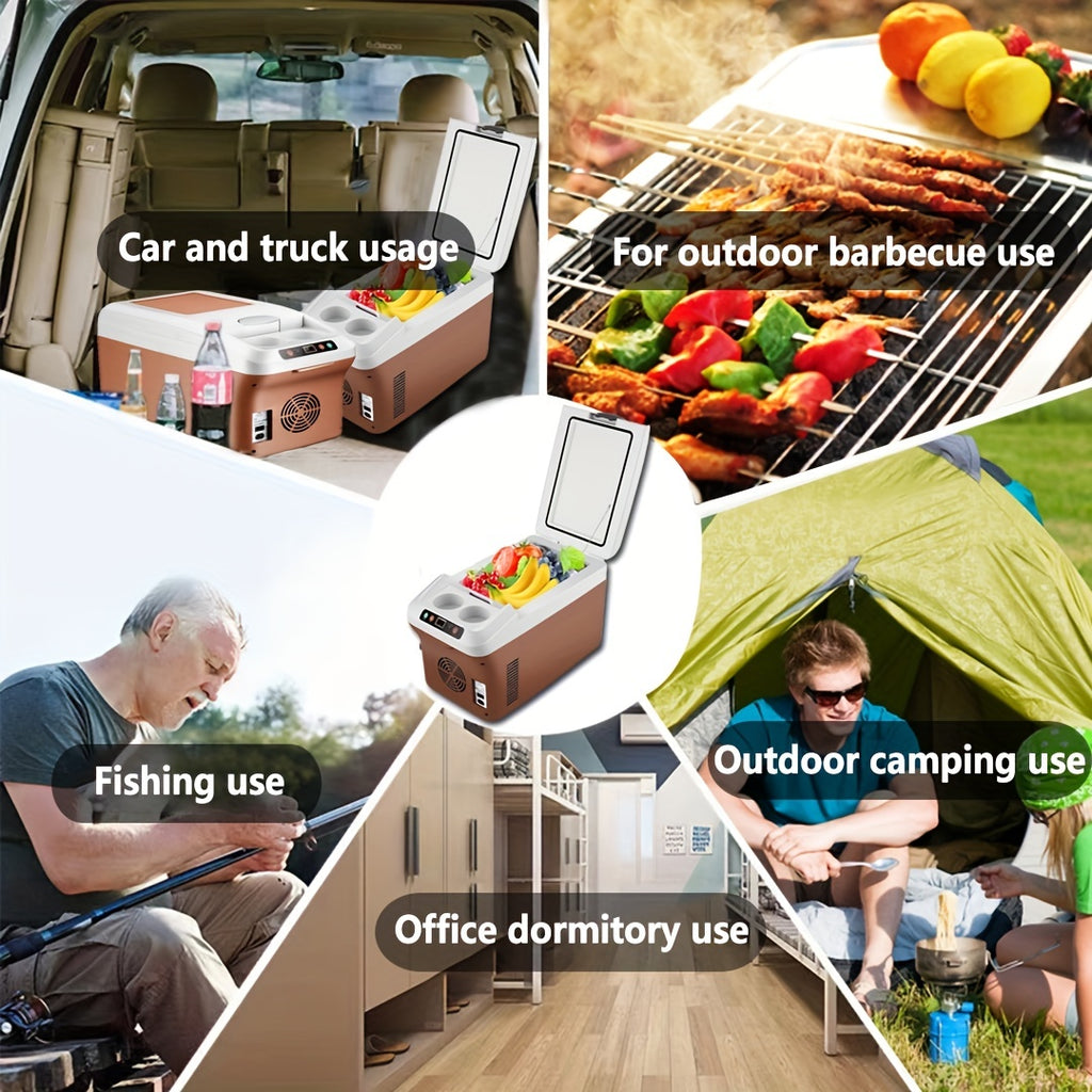 3.17gal Car Refrigerator, Portable Electric Car Cooler With DC12/24/AC120V, And Camping Use.mini Refrigerator, Cold And Warm Box,  Outdoor Incubator