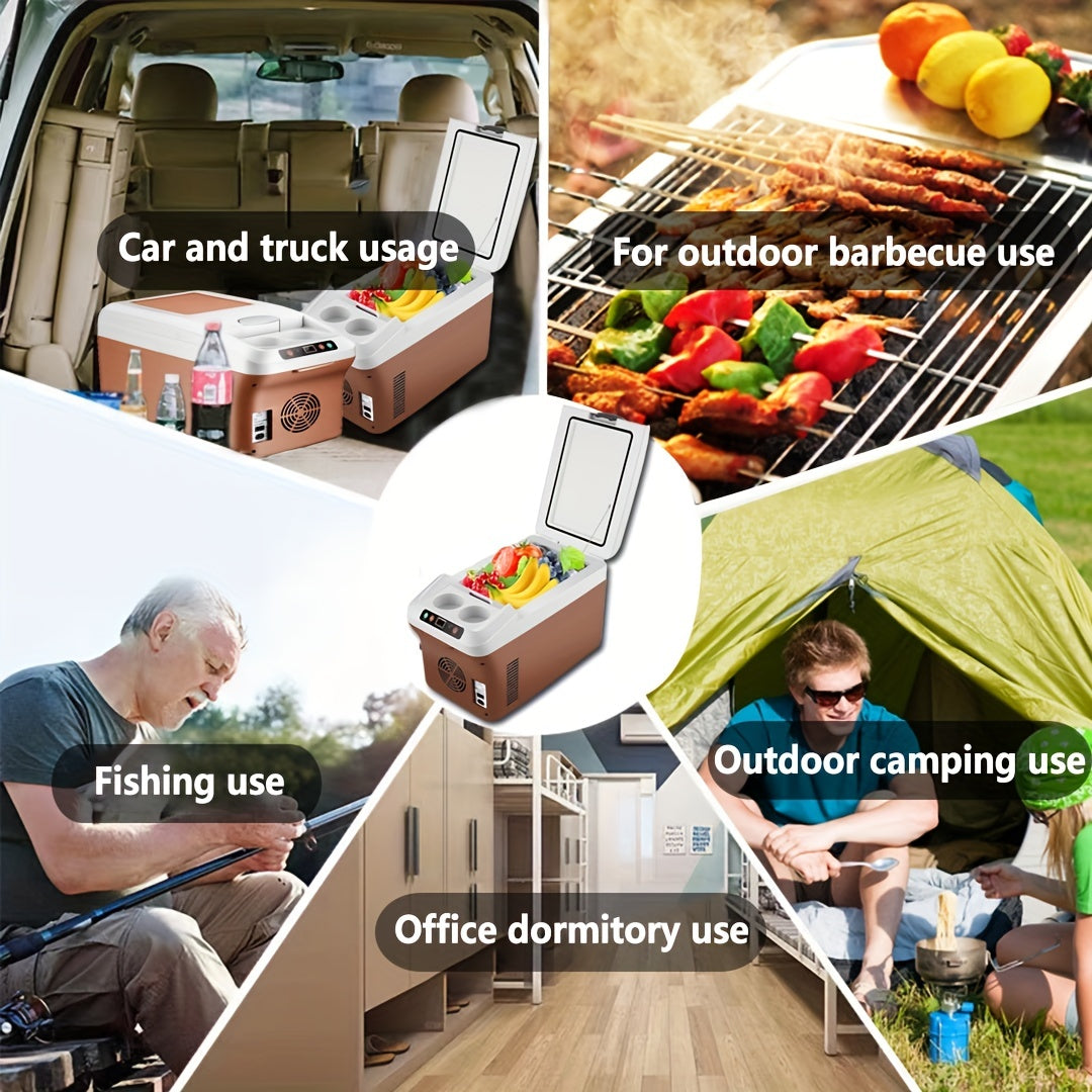 3.17gal Car Refrigerator, Portable Electric Car Cooler With DC12/24/AC120V, And Camping Use.mini Refrigerator, Cold And Warm Box,  Outdoor Incubator