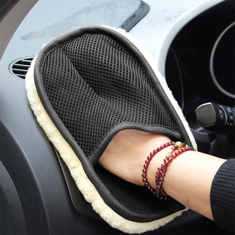 Car Brush Cleaner Wool Soft Gloves 15*25cm Car Cleaning