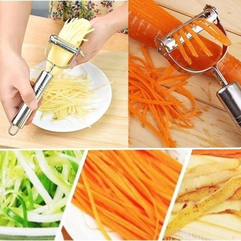 1pc  Steel Potato Cucumber Carrot Grater  Kitchen Items  Kitchen Gadgets And Accessories Fruit Peeler Peeler