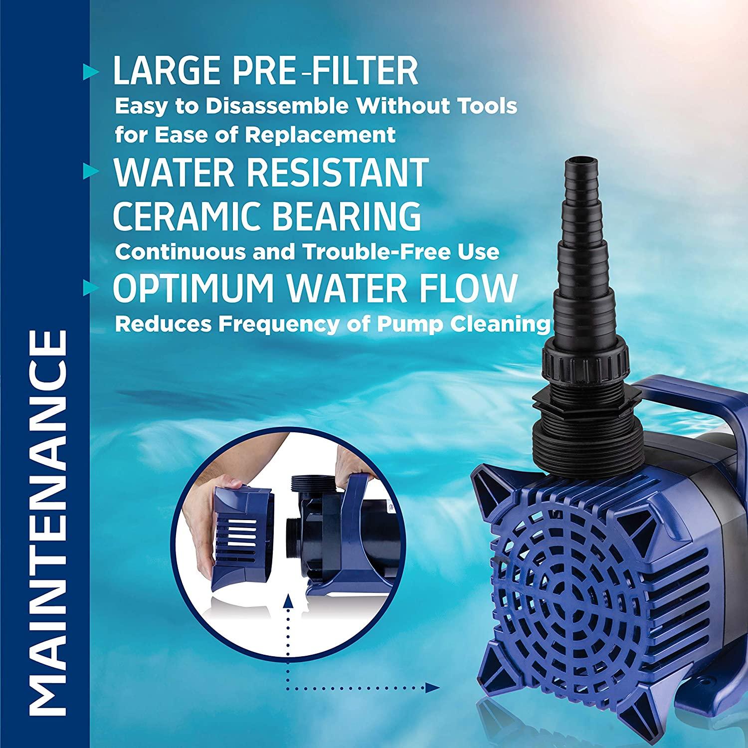 Alpine Corporation 4000 GPH Cyclone Pump for Ponds, Fountains, Waterfalls, and Water Circulation