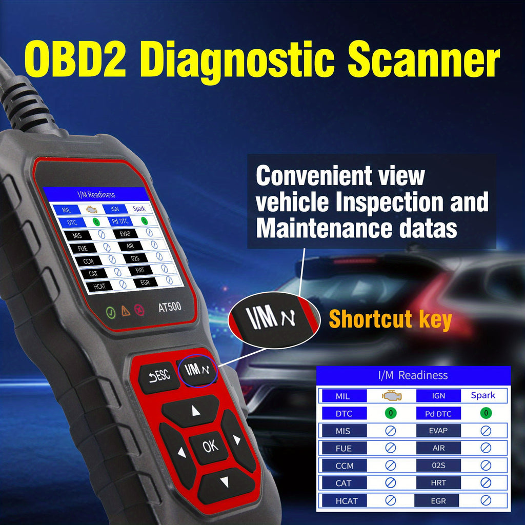 Car Code Reader, OBD2 Car Code Scanner VoltaTester Engine Fault Code Scanner CranAnd Charging Tester Diagnostic Tool For OBDII Protocol Cars