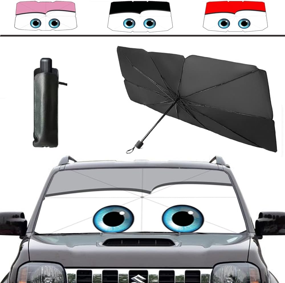 Coricha Windshield Sunshade Umbrella Brella Shade for Car Sun Shade Cover 31 * 57" As Seen on TV UV Block Front Window Heat Insulation Protection (Grey)