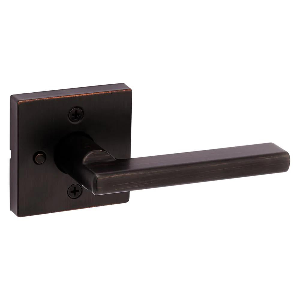 Halifax Square Venetian Bronze Privacy Bed/Bath Door Lever